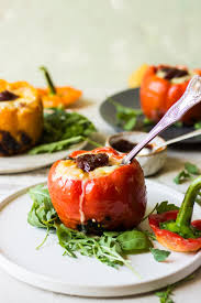 Spoon 3/4 cup chicken mixture into each pepper in dish. Stuffed Peppers With Couscous Step By Step Guide Properfoodie