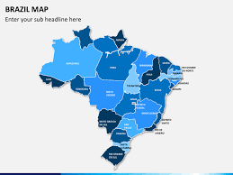All cities of brazil on the maps. Powerpoint Brazil Map Sketchbubble
