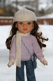Wellie wisher® pdf sewing pattern: Cardigan Hat Scarf And Mitts For Dell Free Knitting Pattern Knitting Dolls Clothes American Girl Doll Clothes Patterns Knitted Dolls