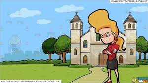 I Was From The City She Was From The Outside A Woman Frowns As She Contemplates Her Decisions And A Church Outside The City Background City Background Beige Walls Church