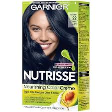 Garnier Nutrisse Nourishing Color Creme 22 Intense Blue Black Soft Black Hair Hair Color Nourishing Hair