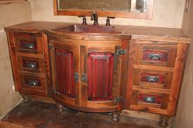 rustic copper sink barn wood vanity
