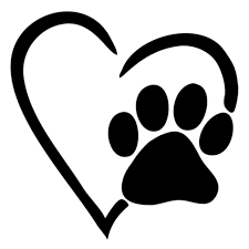 Pawprint Clipart Heart Pawprint Heart Plotten