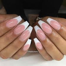 Creative short coffin nail designs. 20 Luxury Coffin French Tips Nail Designs Top Fashion News