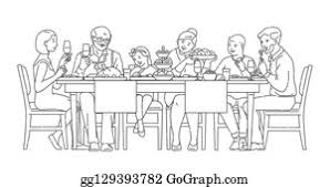 Eating breakfast dinner food , eating … Family Having Dinner Clip Art Royalty Free Gograph