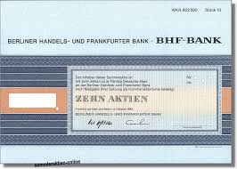 Jetzt informieren und kostenlos mit ihren deutsche bank daten registrieren. Berliner Handels Und Frankfurter Bank Bhf Bank Vierte Emission Mit Modernem Druckbild