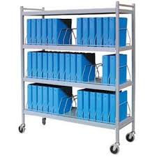 Mobile Chart Rack 45 Space Rolling Binder Cart Chart Pro