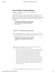 A wire transfer is one of the fastest ways to transfer money electronically from one person to another through a bank or a nonbank provider such as transferwise and western union. 3 Ways To Wire Transfer Money Wiki How