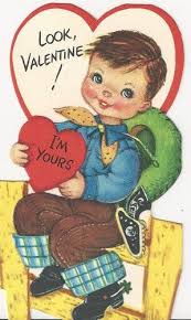 Retro Cowboy Kid Valentine Cowboy Valentines Retro Valentines Vintage Valentine Cards