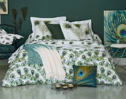Linge De Lit Plumes De Paon Becquet Parrure De Lit Parure De Lit Linge De Lit Vert