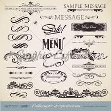 Vector Set Calligraphic Design Elements And Pa Free Vector Art Calligraphy Set Vector Free