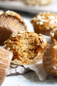 Healthy Banana Oat Muffins Running With Spoons Recipe In 2020 Banana Oat Muffins Banana Oat Muffins Healthy Nutritious Breakfast Recipes