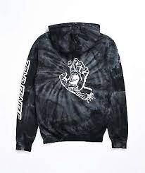 santa cruz reverse dot spider black tie dye hoodie zumiez 2021