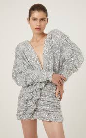 Sequin Draped Dress By The Attico Moda Operandi In 2020 Fashion Mini Dress Draped Dress