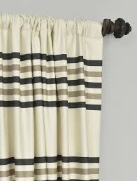 Striped Black And Cream Curtains Madison Black And Cream Horizontal Stripe Jacquard Curtain Curtains Curtain Designs Striped Curtains