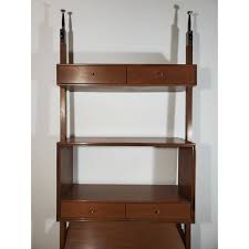 Floor to ceiling plant pole tension poles are amazingly. Mid Century Modern Tension Pole Wall Shelving Unit Chairish