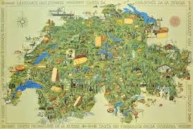 Carte Fromagere De La Suisse Cheese Map Of Switzerland Vintage Posters Galerie 123 The Place To Find Vintage Art Vintage Poster Carte Suisse