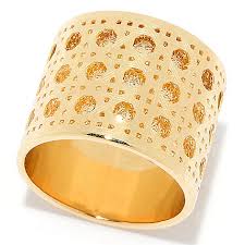 14k yellow gold cigar band, cigar band, polished ring, gold ring, gold band, high polished ring, gold jewelry, polished band, band. Stefano Oro Basket Weave Ricami 14k Gold Cigar Band Ring 4 08 Grams Shophq