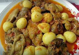 Warna nasi kuning ini melambangkan gunung emas artinya kemakmuran, kekayaan dan moral yang luhur. Resep Ati Ampela Pedas Telur Puyuh Resep Masakan