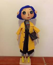 Coraline Art Doll Goth Zombie Creepy Soft Stuffed Doll Rag Etsy In 2020 Art Dolls Cloth Coraline Doll Art Dolls