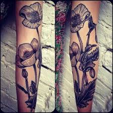 Beautiful Gray Tone Black Poppies Poppy Flower Black Poppy Tattoo Inspirational Tattoos Sleeve Tattoos