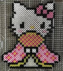 Bashful Hello Kitty Geisha Made W Perler Beads I Will Be Doing A Matching Dear Daniel Next Keyword Perler Beads Designs Perler Bead Art Perler Bead Templates