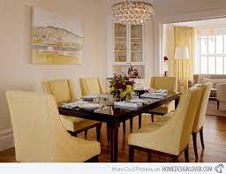 Use yellow as a backdrop to an on trend mural. 17 Bright And Pretty Yellow Dining Room Designs Home Design Lover Yellow Dining Room Modern Dining Room Modern Dining Room Lighting