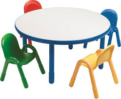 They can pretend to clean a room or take care of their dolls. Baseline Kids Round Play Activity Table And Chair Set Round Table And Chairs Toddler Table Table And Chair Sets