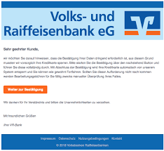 Unter dem einheitlichen sperrnotruf 116 116 kannst du schnell und einfach deine karte. Volksbank Raiffeisenbank E Mail Kundenmitteilung Ist Phishing