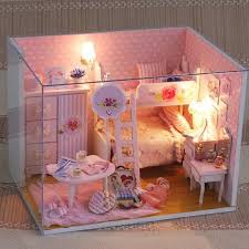 Miniature Bricolage Maison De Poupee Kit Pink Girl Chambre Etsy In 2020 Diy Dollhouse Miniature Dollhouse Furniture Dollhouse Furniture Kits