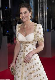 BAFTAs 2020: Kate Middleton stuns on red carpet in white gown | Daily Mail  Online