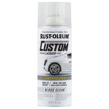 For quick, easy lifts to existing pieces, black spray paint and white spray paint are the most popular choices. Rust Oleum Custom Gloss Clear Lacquer Spray Paint