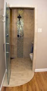 It S Different But I Like It Closet Turned Wetroom For Very Small Guest Ensuite Oceanside Tessera Mosaic Gl Small Wet Room Small Shower Room House Bathroom