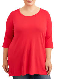 terra sky terra sky womens plus size scoop neck tunic tee walmart com