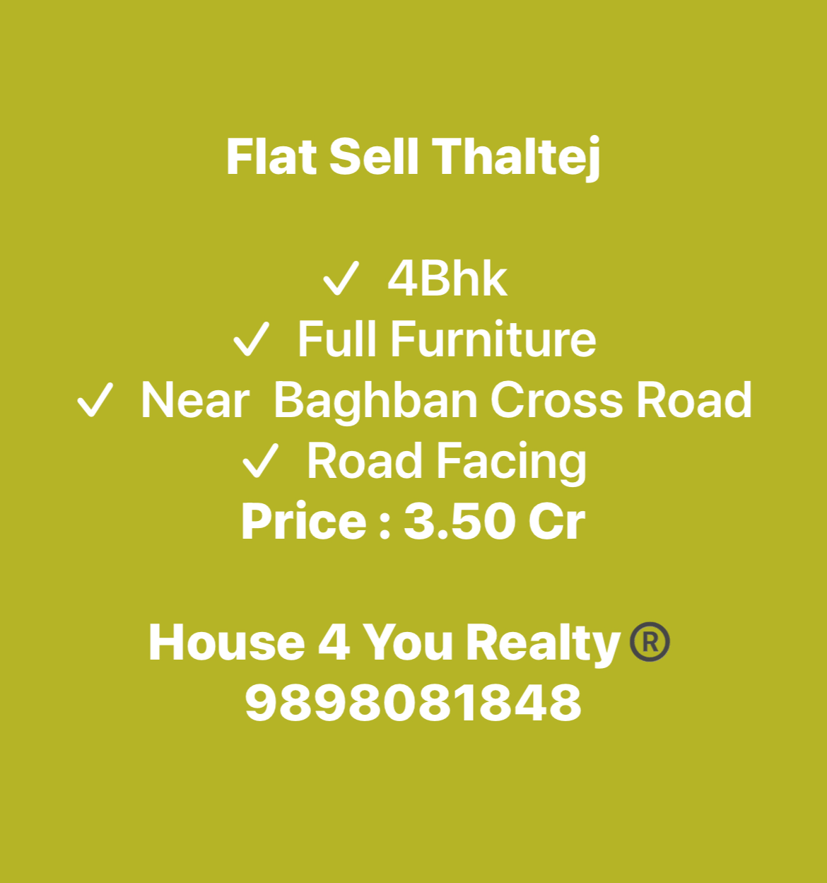 4Bhk Flat Sale Thaltej product image