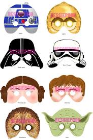 Star Wars Party Printable Mask Collection Sarah Erdmann Think You May Need These In The Future Star Wars Masks Star Wars Crafts Star Wars Birthday Party