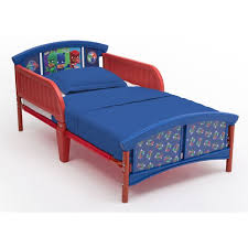 Make it a room with furniture styles that a young person will want to come home to. Delta Children Pj Masks Plastic Toddler Bed Red And Blue Walmart Com Walmart Com