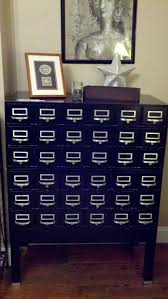 Vintage Library Black Metal Card Catalog File Ikea Storage Diy Dvd Storage Dvd Storage