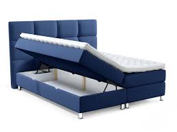 160x200 cm cadre de lit: Ensemble Complet Sommier Coffre Galant Bleu 160 X 200 Cm Dreamea