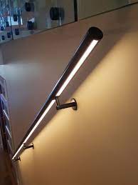 A lighted handrail provides safety when walking up and down the stairs at night, it also adds a unique look that can be customized to match. Treppenlicht Ideen Led Lichtstreifen Auf Der Treppe Diyh Stairway Lighting Staircase Lighting Ideas Staircase Design