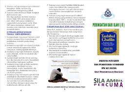 Jabatan kebudayaan, kesenian, pelancongan dan sukan. Peringatan Dari Ilahi Ii Ringkasan Kitab Tanbihul Ghafilin Jabatan Integriti Dan Pematuhan Standard