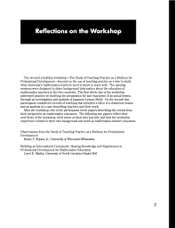 A reflection paper is a systematic piece of academic writing, that includes student's thought something like a book, picture, etc. Reflections On The Workshop Studying Classroom Teaching As A Medium For Professional Development Proceedings Of A U S Japan Workshop The National Academies Press