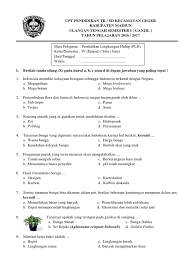 Plastik yang digunakan untuk menanam tanaman yang biasanya berwarna hitam adalah. Get Soal Uts Plh Kelas 4 Semester 1 Dan Kunci Jawaban Images Wallpaper