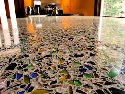 Pin By Jana On Home Recycled Glass Countertops Poured Concrete Patio Glass Countertops