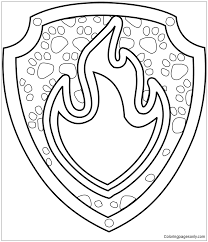 Download or print this coloring page in one click: Marshall Badge Coloring Pages Cartoons Coloring Pages Coloring Pages For Kids And Adults