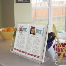 Cook Book Stands Kitchen Recipe Display Cookbook Clear Acrylic Holder Ebay Cook Book Stand Cookbook Display Book Stands