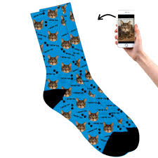 To start select a photo with a fancy pose or a funny face. Socks From The Cat Your Cats Face On A Pair Of Custom Cats Socks Socks Smile