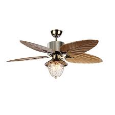Andersonlight 52 Inches Tropical Ceiling Fan Remote Indoor Outdoor Fan Light 5 Abs Palm Blades And Light Kit For L Ceiling Fan Room Fan Ceiling Fan With Remote
