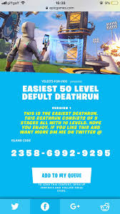 For the purposes of loading up a fortnite creative map that you want to play just by yourself or with your party, select 'island code'. Yeleets For Vids S Fortnite Creative Map Codes Fortnite Creative Codes Dropnite Com
