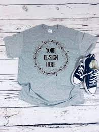 Download Download Free Gildan T Shirt Mockup Etsy Shop T Shirt Mockup Psd Free Psd Mockups Templates Shirt Mockup Mockup Free Psd Clothing Mockup